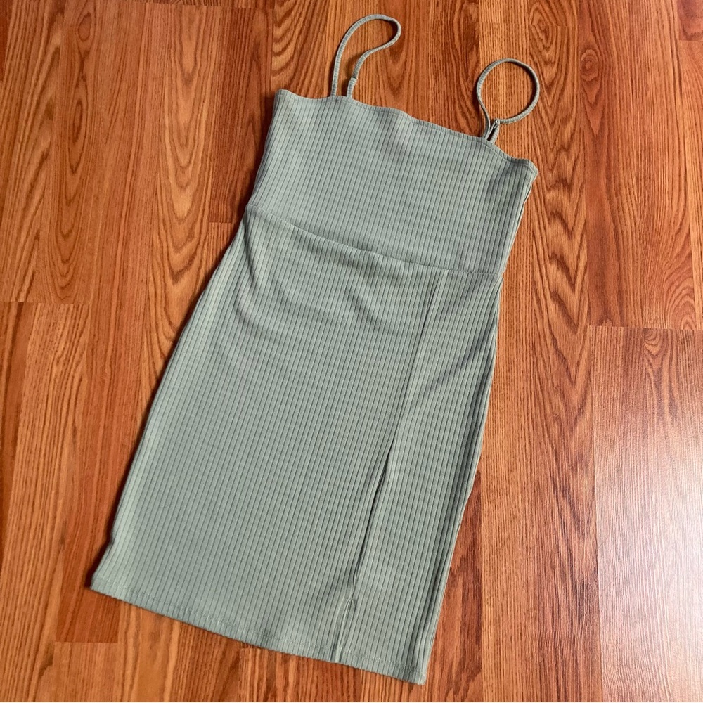 Light green bodycon mini dress